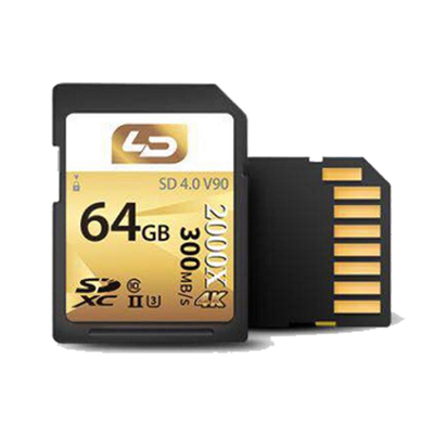 美國LD SD v90內存卡64G高速數碼單反存儲卡128g SDHC 300MB/S